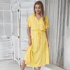 Vintage Dresses Dots Dress Femme Robe Plaża Boho Odzież Styl Kobiety Letni Egzotyczne Maxi Dla Dziewczyn Damskie 210712