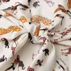 Sommar Kvinnor Animal Printing Wrap Short Shirt Kvinna Puff Sleeve Blus Casual Lady Loose Crop Tops Blusas S8963 210430