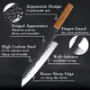 Keukenmessen set 1-6 Handgemaakte Gesmeed High Carbon Rvs Japanse Santoku Koksmes Sharp Cleaver Snijden tool