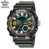 SMAEL nouvelle mode hommes montres de sport marque de luxe militaire étanche numérique montre à Quartz hommes double affichage Date montre-bracelet G1022