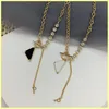 Women Designer Necklace Luxurys Pendant Necklaces Fashion For Mens Womens Triangle Brand Letter F Necklace Jewelry Wholesale 21083005R