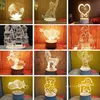 Home 3D night light smart home plug-in lamp bedroom bedside lamp creative electronic LED lamps 36 styles ZC791