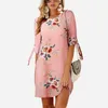 Mulheres Vestido de Verão Estilo Boho Impressão Floral Chiffon Beach Dress Túnica Sundress Solto Mini Party Vestido Vestidos Plus Size 5XL 210522