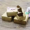 Present Wrap 10st 9Sizes Party Supplies Smycken Craft Wedding Event Wraping Cardboard Package Candy Storage Kraft Paper Box