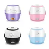 Lunch Box Heated Food Containers 110v 220v Electric Box Lunch Purple Container for Food Stainless Steel Bento Box SH190928