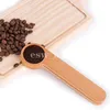 Coffee spoon With Bag Clip Tablespoon Solid Beech Wood Measuring Tea Bean scoop Clips Gift Wholesale