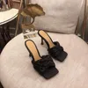 2021 Luxe Designer Vrouwen Sandalen Leren Sandaal Zomer Dames Mode Geweven Slipper Schoenen Hoge Hak Top Kwaliteit Met doos Maat 35-41