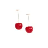 Dangle & Chandelier 2022 Japan Korean Cherry Fruit Shaped Drop Earrings For Women Sweet Girls Cute Brincos Line Pendientes Jewelry Gifts