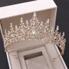 KMVEXO Baroque Vintage Luxury Royal Queen King Crystal Wedding Crown Bridal Tiara Crowns Diadem Bride Party Evening Hair Jewelry 210707
