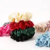 Smooth Satin Silk Scrunchies Solid Color Elastic Hair Ties Bands for Women Girls Hair accessories Luxury Silk Ponytail Holder