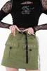 Katoen Plus Size Streetwear Cargo Rok Zomer Hoge Taille Short S Big Pocket Bodycon Mini 210531