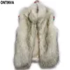 Women Faux Fur Vest Casacos Femininos De Pele Winter Spring Coat Blaser Feminino Fashion Outwear Freeship 210527