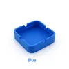 Högkvalitativ Silicone Square Ashtrays Food-Grade Silica Custom Logo 9 Rena färger Tobak Torka ört Rökning Ash Brickor Containerhållare Böjbar mjuk bärbar