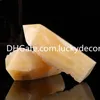 Yellow Calcite Quartz Crystal Cluster Towers Crafts Irregular 4 Sided Natural Druzy Geode Gemstone Mineral Point Obelisk Wand for Reiki Healing and Crystal Grid