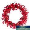 装飾的な花の花輪のシミュレーションベリー赤いフルーツ花輪クリスマスの壁のドアぶら下がっているペンダントの装飾感謝祭のハロウィーンの工場価格の専門家