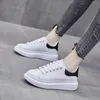 2023 Top Quality Mens Womens Chaussures Shoes Man Sneakers Leather Lace Up Platform White Black Flats Casual Shoe