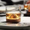 Whisky Glass Glass Drewniane Dolne Irlandzkie Wino Przezroczyste Szkło Kubek Dla Whisky Wine Vodka Bar Club Narzędzia Scotch Lover Unikalny prezent