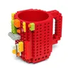 İnşa-on Tuğla Tumbler Kupa Tipi Yapı Taşları Kahve Fincanı DIY Blok Bulmaca Kupa Taşınabilir Drinkware İçme Kupa GF
