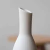 1 шт. Белая керамическая ваза гостиная украшения цветок контейнер современные свадебные центральные столицы вершины для домашнего декора H22CM 211215