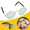 Другие расходные материалы для кошек Симпатичные забавные солнцезащитные очки для домашних животных Классический ретро круговой металл принц для кошек или маленьких собак мода кошачьи очки