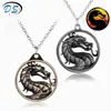 Jeux Collier de kombat mortel En alliage métal Dragon Pendentif pour femmes hommes Punk Jewelry Collier Chaines