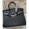 Designer Väskor Platinum European och American 25cm Litchi Pattern Long Shoulder Strap Leather Onique Cross Women's Bag