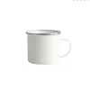 Tasse à café en émail de sublimation vierge 350ml Camping en plein air en acier café thé tasses en métal RRE12855