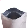 14x20cm (5.5x7.75In) 100 шт. Shount Notch Серебряное тепловое уплотнение Плоские сумки Ziplock Aluminium Poil Poil Package Hating PackagingHigh.
