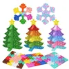 Fidget Toy Push Bubble Puzzles Snowflake Cube Stitching Christmas Tree Kids Desktop Puzzle Decompression Toys Finger Relieve Annst Squeeze Bauble