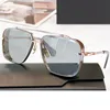 Summer pop Sunglasses Luxury For Men and Women design limited edition SIX gold retro square frame crystal cutting lens High quality Sun glasses detachable with case