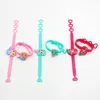 Kızlar Takı Çocuklar Mermaid PVC Bilezik Karikatür Ayarlanabilir Bilezikler Sevimli Renkli Bileklik Bileklik Doğum Günü Partisi Favor 6 Renkler M3392