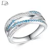 Wedding Rings DODO 5 Color Available Cool Cross Bague For Women Purple/Blue Cubic Zircon Create Fashion Jewelry Gifts B602