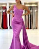 Sexy One Shoulder Mermaid Evening Dresses Pleats Peplum Long Party Occasion Prom Gowns Bridemsaid Dress Wears BC9850