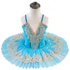 Scenkläder 2021 Songyuexia Barndansklänning, flickans balettkjol Dam Svansjön Blå Rosa Professionell Tutu311v