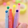 Highlighters 12PCS الإبداعية 6 ألوان متعددة الوظائف الحلوى اللون رئيس المفرد highlighter القلم فلاش ماركر طالب المدرسة