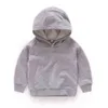 Çocuklar Kız Erkek Hoodies Giyim Beyaz Kırmızı Sarı Siyah Gri Kapüşonlu Kazak Giysileri 3 4 6 8 10 Yıl 220115