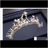 Drop Delivery 2021 Sweet Headdress Pearl Mercury Diamond Princess Hair Jewelry Crown Wedding Garment Aessories Nphmb