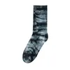 Men's Socks Men's and women's long tie dye matching color letter hook basketball sports Korean couple tube Men's Long Sports Women's High Socks