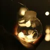 Outdoor Christmas Lights Holiday Easter Wedding Party Decor 7W LED Curtain Lamp Glass Ball Hanging String Light Home Y0720