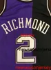 Camisa de basquete Mitch Richmond 100% costurada, masculina feminina, juvenil, com número personalizado e nome XS-6XL