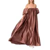 Off Shoulder Maternity Ruffles Nachtkleding Jurk Losse Nacht Robe Fotografie Jurken voor Dames Party Bruids Nachthemd Roaden