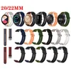 20 22mm Striped Rainbow Straps Sport Silicone Band Watchband for Samsung Galaxy Active 2 Huawei GT2 Xiaomi Watch Garmin Replacement Bands