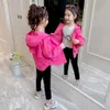Girls Coat Embroidery Girl Spring Autumn Children's Jacket Casual Style Winter Clothes 6 8 10 12 14 210527