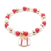 Girls Bracelet Jewelry Childrens Accessories Christmas Pendant Children Pearl Beaded 32C3