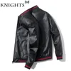 Men Faux Leather Jacket Motorcycle Spring and Autumn Thin Men's Jackets Baseball Collar Black Outwear Male Pu Leather Coats Men 211110