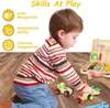 Kids Wooden Tool Set, Toy Design with Box, Creative Educational Gift for Boys and Girls