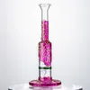 9 tum Heady Glass Bong Hookah Oil Dab Rig Comb Perc Rak Tube 14mm Kvinna Joint Vattenrör Hookahs Bongs med trattskål Rökning Tillbehör