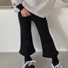 Korean Version Of Baby Children'S Clothing Winter Plus Velvet Pants For Girls Cute Ladies All-Match Flared 210625