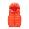 Automne hiver enfant gilet filles garçons vers le bas gilet bébé fille sans manches enfants à capuche veste Outwear vêtements pour bébés 211203