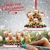 クリスマスの装飾トナカイ家族のペンダントかわいい名前印刷ツリーホームコレクションギフト